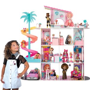 LOL Surprise OMG Fashion House Playset – Real Wood Doll House with 85+ Surprises