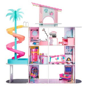 LOL Surprise OMG Fashion House Playset – Real Wood Doll House with 85+ Surprises