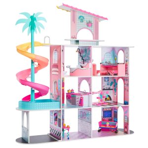 LOL Surprise OMG Fashion House Playset – Real Wood Doll House with 85+ Surprises